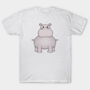 Cute Hippopotamus Drawing T-Shirt